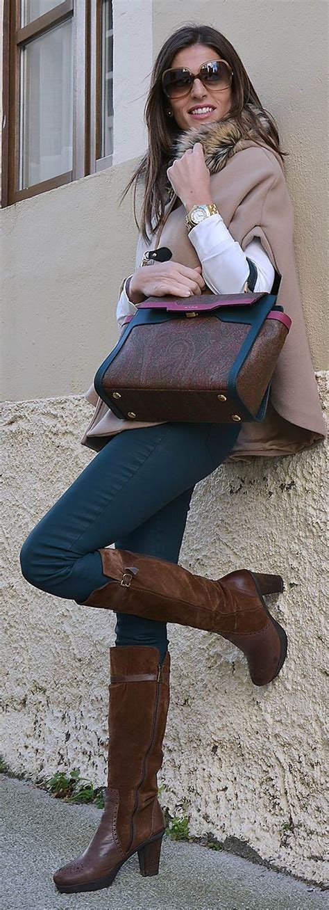 Cognac Riding Boots Lookbook Outfits Cognac Riding Boots Womens Fashion Chic