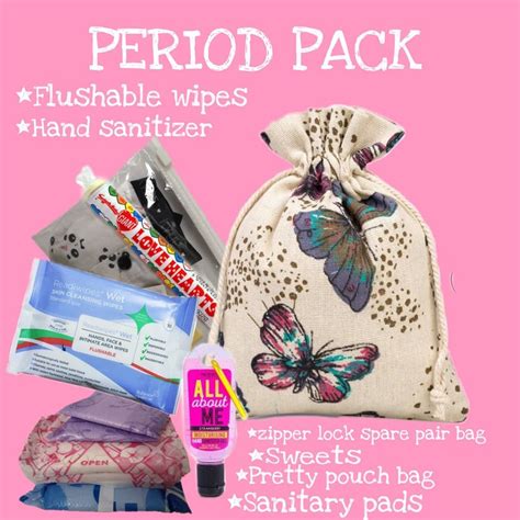 period pack for girls travel kit t bag etsy