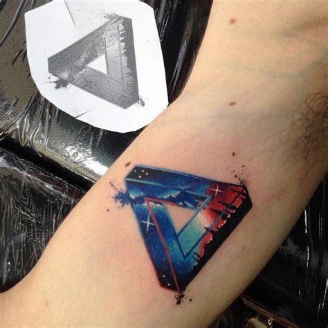 60 Penrose Triangle Tattoo Designs For Men Impossible