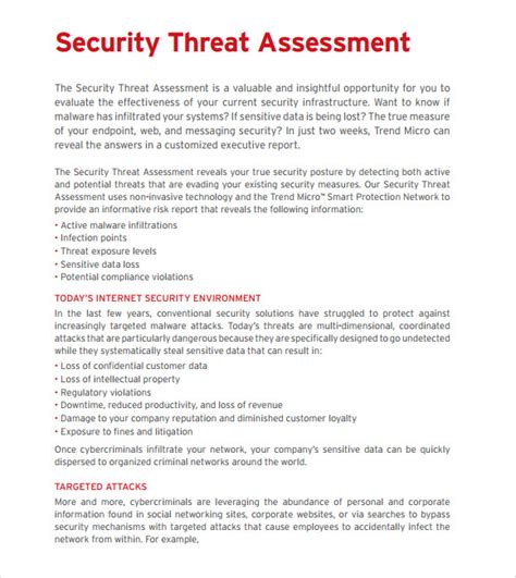 10 Sample Threat Assessments Sample Templates