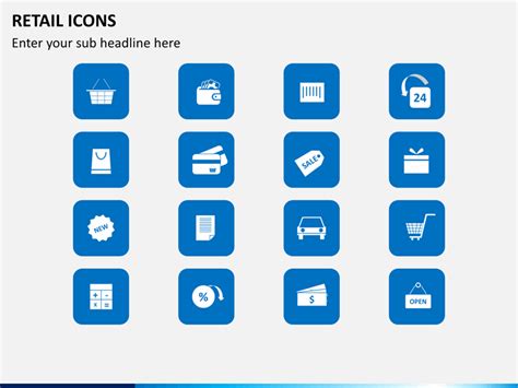 Retail Icons PowerPoint Template - PPT Slides | SketchBubble