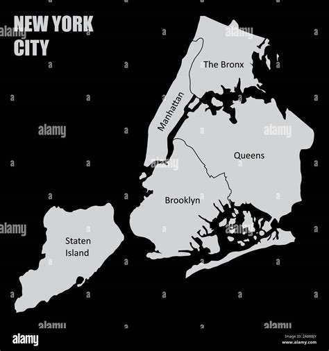 New York Boroughs Map High Resolution Stock Photography And Images Alamy