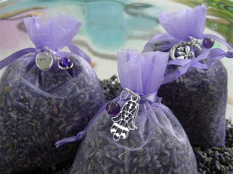 LAVENDER Sachets, Soothing Herbal Sachets with Gemstone ...