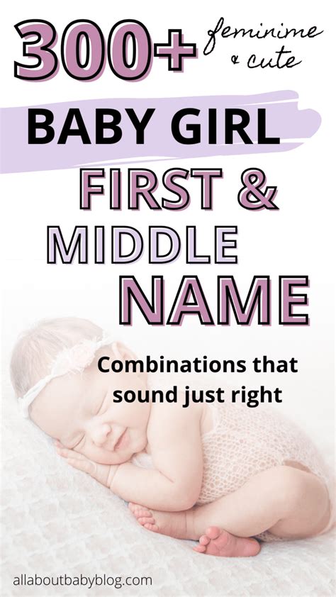 Super Cute And Feminine Baby Girl First And Middle Name Combinations