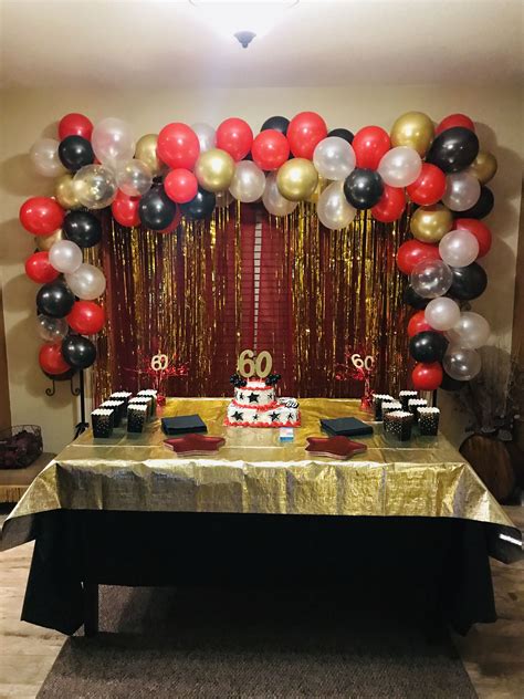 Birthday Inspiration Black And Gold Party Decorations Black And White Party Decorations Red