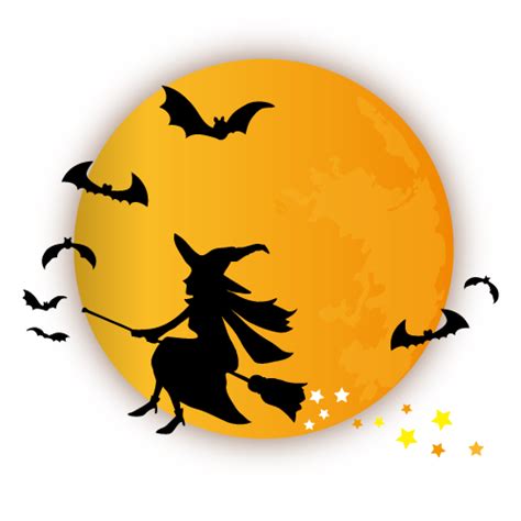 Halloween Full Moon And Witch Illustrationpng Others Png Download