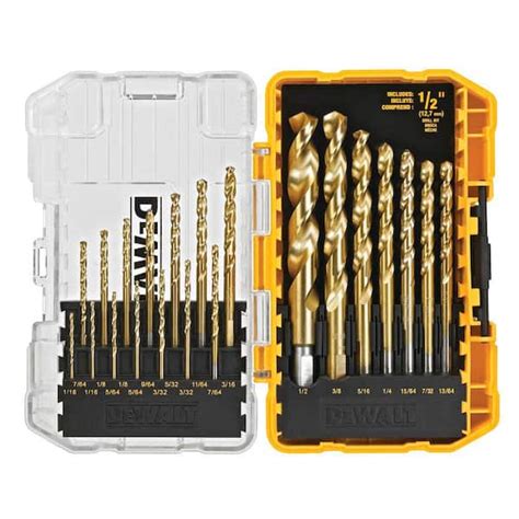 Dewalt Titanium Nitride Coated Speed Tip Drill Bit Set 21 Pieces