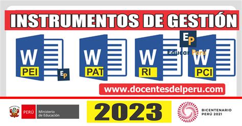 Instrumentos De Gestión Educativa Actualizados 2023 Educar Perú