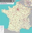 High-resolution French rail network map