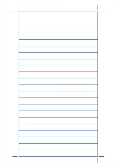Notebook Paper Template For Word Doctemplates