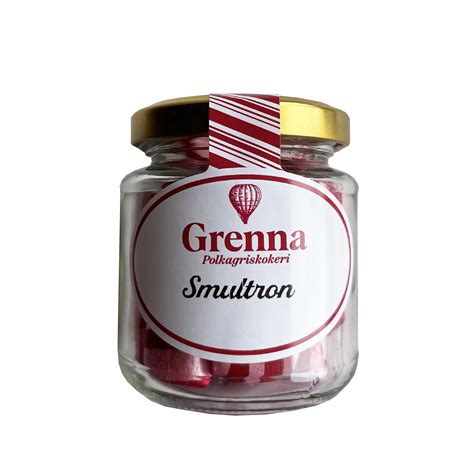 Wild Strawberry Sweets In Glass Jar Grenna Polkagriskokeri
