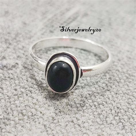 Black Onyx Ring 925 Sterling Silver Ring Handmade Ring Etsy