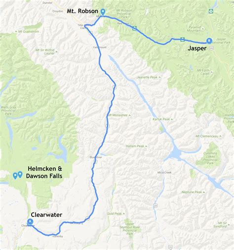 Helmcken Falls Dawson Falls Y Pasando Por Mount Robson Canadá 2016