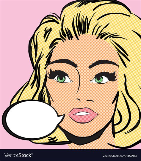 Pop Art Woman Royalty Free Vector Image Vectorstock