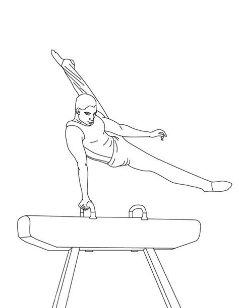 Awesome Balance Beam Gymnastic Coloring Page Download And Print Online