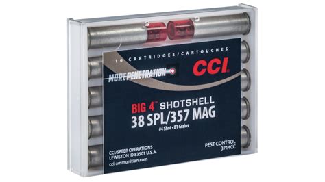 Cci Ammunition Pest Control Big 4 Shotshell 357 Magnum 38 Special 84