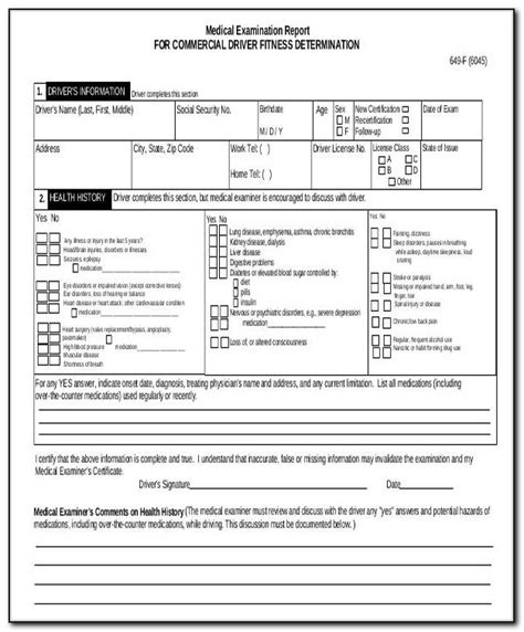 Cdl Dot Physical Form Form Resume Examples Aedvnzad1y