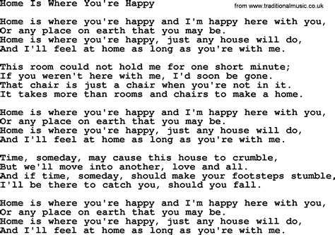 Willie Nelson Song Home Is Where Youre Happy Lyrics
