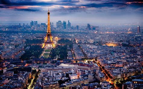 Eiffel Tower Paris City Lights City Skyline 2560x1600