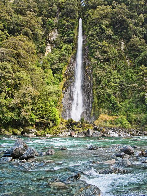 Thunder Creek Falls New Zealand Photograph By Steven Ralser