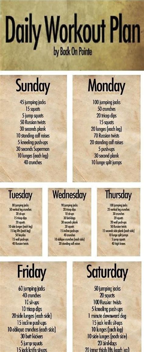Download this free weekly workout plan today! Weekly Workout Plan - Paperblog