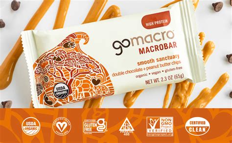 Gomacro Macrobar Organic Vegan Protein Bars Double
