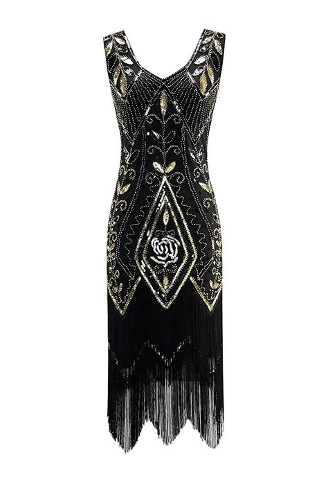 1920s Great Gatsby Charleston Party Costume Sequin Tassel Flapper Dress