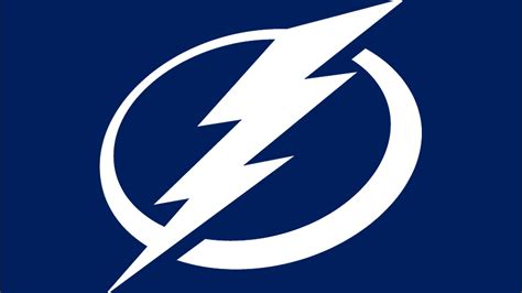 Emblem Logo Nhl Tampa Bay Lightning In Blue Background