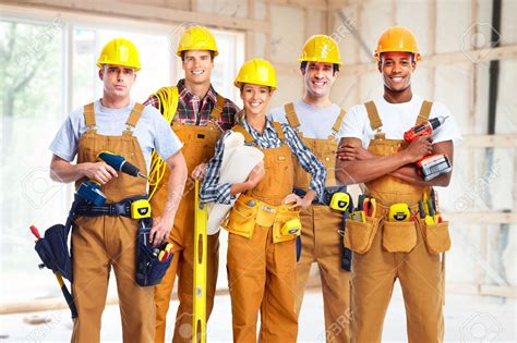 35507941 Group Of Construction Workers Stock Photo Worker 1300×