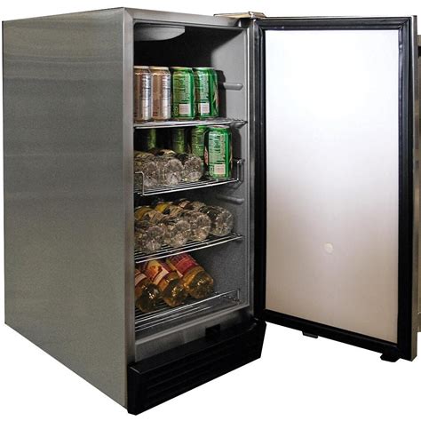 Cal Flame 14 Inch Outdoor Rated Compact Refrigerator Stainless Steel