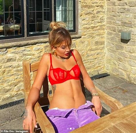 Rita Ora Showcases Her Incredible Figure In Sizzling Gold Bikini Top