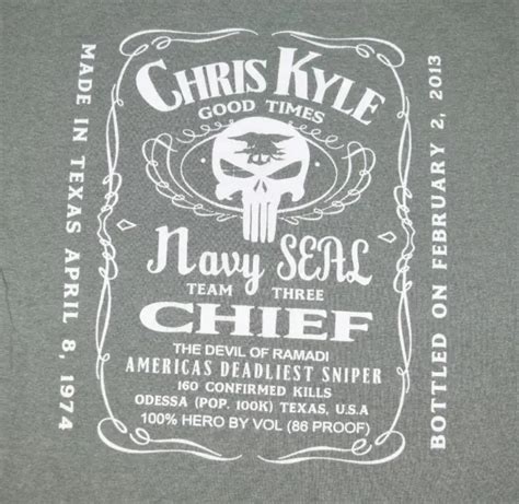 Sniper Company Us Navy Seal Chris Kyle Nsw Memorial Morale Shirt Xl