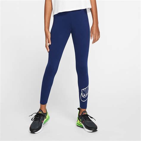 Nike Girls Sportwear Leggings Blue Void