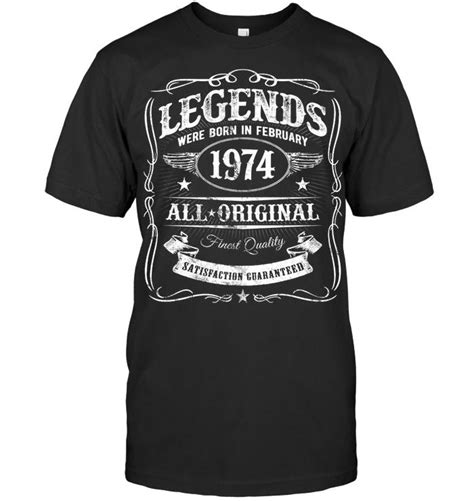 February 1974 Vintage T Shirt 44th Birthday T New Funny Vintage T