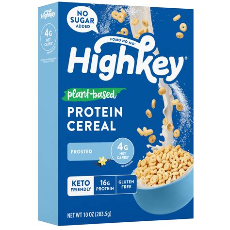 Frosted Plant Based Protein Cereal 1 Box High Protein Highkey