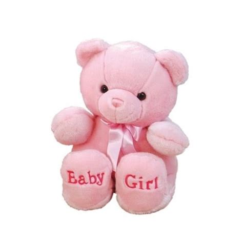 10 Inch Plush Pink Baby Girl Teddy Bear By Aurora