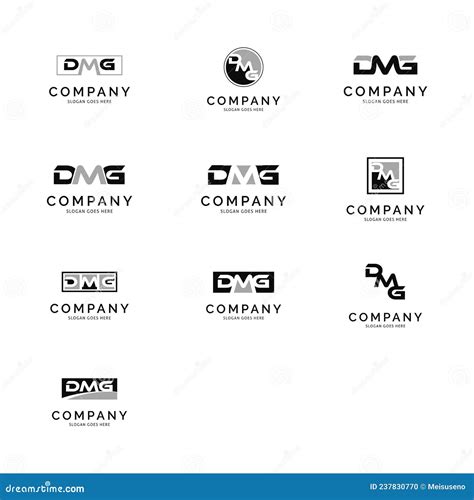 Set Of Initial Letter Dmg Icon Vector Logo Template Illustration Design