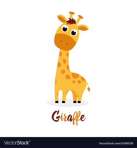 Cartoon Cute Giraffe Royalty Free Vector Image