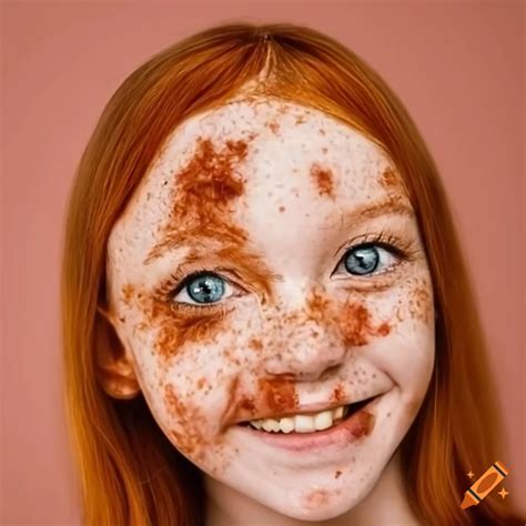 Smiling Red Haired Girls With Freckles