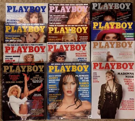 Playboy Magazine Full Year Complete Set Issues Vg With