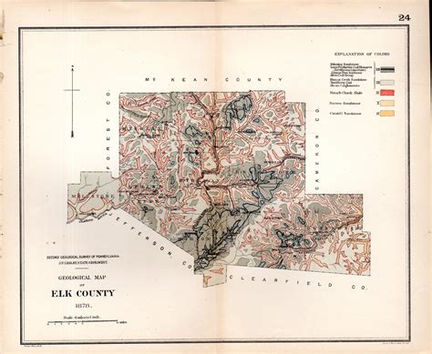 Map Geological Map Of Elk Countyfrom Geological Hand Atlas Of The