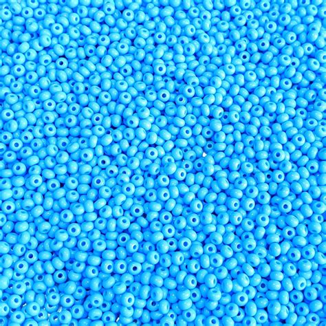 50 Opaque Light Blue Turquoise Czech Glass Seed Beads 20 Etsy