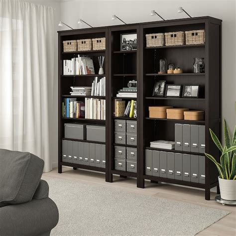 Hemnes Bookcase Black Brown 229x197 Cm Ikea