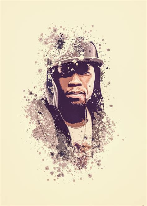 50 Cent Splatter Painting Painting By Milani P Fine Art America