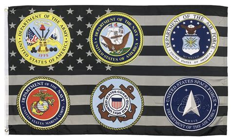 Six Military Branches Memorial 3×5 Flag I Americas Flags