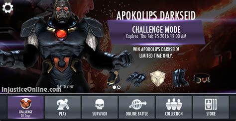 Injustice Gods Among Us Mobile Apokolips Darkseid Challenge Screenshot