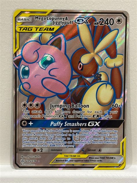 Pokémon TCG Mega Lopunny Jigglypuff Tag Team GX Sun Moon Cosmic