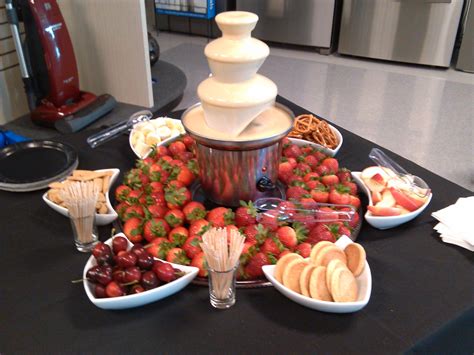 Yummy White Chocolate Fountain Display At Sears After Hours Event