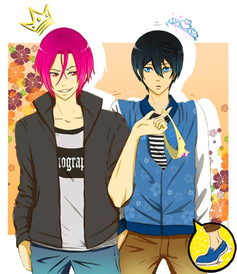 Rin And Haru When Rin Won By 2 Cm By Andungen On Deviantart
