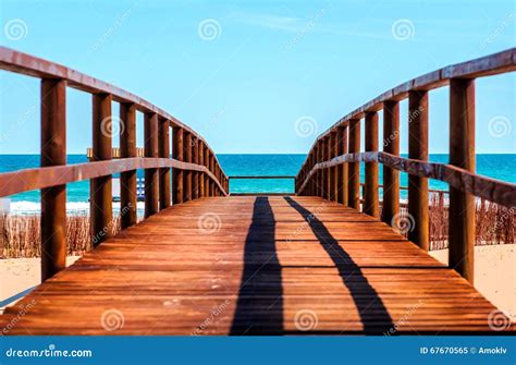 Wooden Boardwalk To The Beach Stock Photo Image 67670565